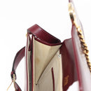 GUCCI Chain Shoulder Bag Leather Bordeaux Gold Auth fm4893-23