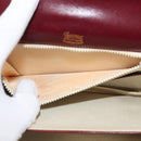 GUCCI Chain Shoulder Bag Leather Bordeaux Gold Auth fm4893-12