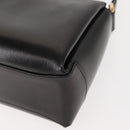 GUCCI Interlocking Hand Bag Leather Black Gold Auth fm4894-14