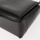 GUCCI Interlocking Hand Bag Leather Black Gold Auth fm4894-16