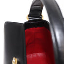 GUCCI Interlocking Hand Bag Leather Black Gold Auth fm4894-19