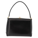 GUCCI Interlocking Hand Bag Leather Black Gold Auth fm4894-2
