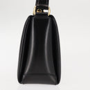 GUCCI Interlocking Hand Bag Leather Black Gold Auth fm4894-3