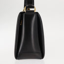 GUCCI Interlocking Hand Bag Leather Black Gold Auth fm4894-4