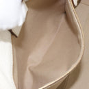 PRADA Tote Bag Leather White Gold Auth fm4895-19