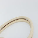 PRADA Tote Bag Leather White Gold Auth fm4895-8