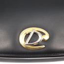 Christian Dior Shoulder Bag Leather Black Gold Auth fm4897-19