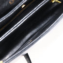 Christian Dior Shoulder Bag Leather Black Gold Auth fm4897-12
