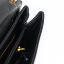 Christian Dior Shoulder Bag Leather Black Gold Auth fm4897-20