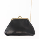 Christian Dior Shoulder Bag Leather Black Gold Auth fm4897-25