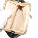 Christian Dior Shoulder Bag Leather Black Gold Auth fm4897-26