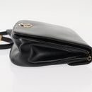 Christian Dior Shoulder Bag Leather Black Gold Auth fm4897-3