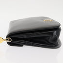 Christian Dior Shoulder Bag Leather Black Gold Auth fm4897-4