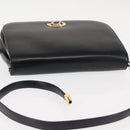 Christian Dior Shoulder Bag Leather Black Gold Auth fm4897-6