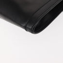 GUCCI Interlocking Shoulder Bag Leather Black Gold Auth fm4898-13