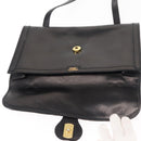 GUCCI Interlocking Shoulder Bag Leather Black Gold Auth fm4898-15