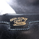 GUCCI Interlocking Shoulder Bag Leather Black Gold Auth fm4898-16