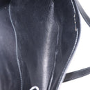 GUCCI Interlocking Shoulder Bag Leather Black Gold Auth fm4898-17