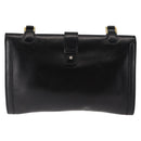 GUCCI Interlocking Shoulder Bag Leather Black Gold Auth fm4898-3