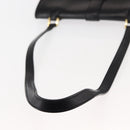 GUCCI Interlocking Shoulder Bag Leather Black Gold Auth fm4898-7