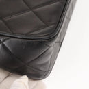 CHANEL Matelasse Shoulder Bag Lamb Skin Dark Brown Gold CC Auth fm4906-16