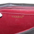 CHANEL Matelasse Shoulder Bag Lamb Skin Dark Brown Gold CC Auth fm4906-21