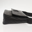 CHANEL Matelasse Shoulder Bag Lamb Skin Dark Brown Gold CC Auth fm4906-3