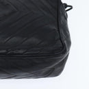 CHANEL Shoulder Bag Shoulder Bag Lamb Skin Black Gold CC Auth fm4907-14