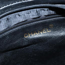 CHANEL Shoulder Bag Shoulder Bag Lamb Skin Black Gold CC Auth fm4907-17