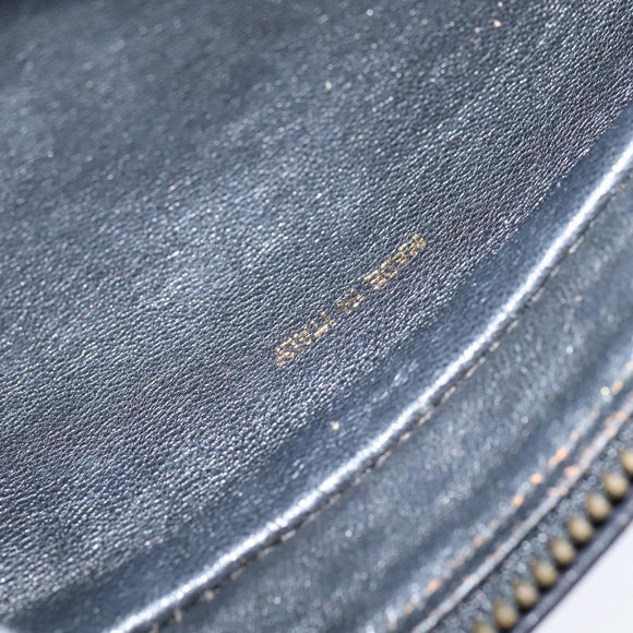 CHANEL Shoulder Bag Shoulder Bag Lamb Skin Black Gold CC Auth fm4907