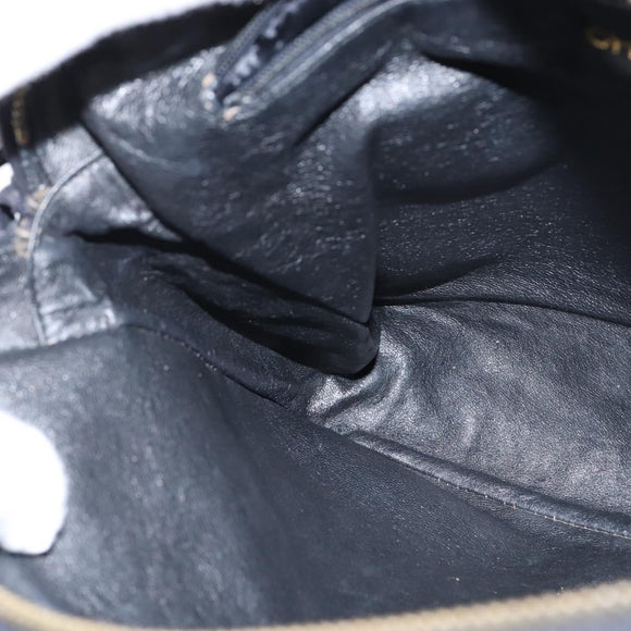 CHANEL Shoulder Bag Shoulder Bag Lamb Skin Black Gold CC Auth fm4907