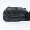 CHANEL Shoulder Bag Shoulder Bag Lamb Skin Black Gold CC Auth fm4907-5