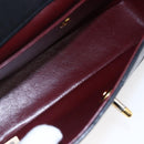 CHANEL Shoulder Bag Shoulder Bag Lamb Skin Black Gold CC Auth fm4908V-15