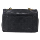 CHANEL Shoulder Bag Shoulder Bag Lamb Skin Black Gold CC Auth fm4908V-3