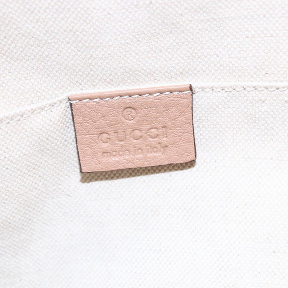 GUCCI Bamboo Backpack Leather Beige Gold 370833 Auth fm4914