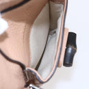 GUCCI Bamboo Backpack Leather Beige Gold 370833 Auth fm4914-24