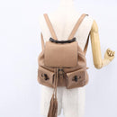 GUCCI Bamboo Backpack Leather Beige Gold 370833 Auth fm4914-26