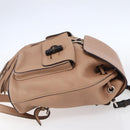 GUCCI Bamboo Backpack Leather Beige Gold 370833 Auth fm4914-4