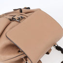 GUCCI Bamboo Backpack Leather Beige Gold 370833 Auth fm4914-6