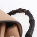 GUCCI Bamboo Backpack Leather Beige Gold 370833 Auth fm4914-8