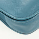 HERMES Evelyn 2GM Bag Taurillon ClemenceLeather Blue Silver Auth fm4915V-17