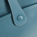HERMES Evelyn 2GM Bag Taurillon ClemenceLeather Blue Silver Auth fm4915V-19