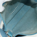 HERMES Evelyn 2GM Bag Taurillon ClemenceLeather Blue Silver Auth fm4915V-10