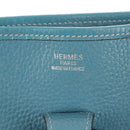 HERMES Evelyn 2GM Bag Taurillon ClemenceLeather Blue Silver Auth fm4915V-23