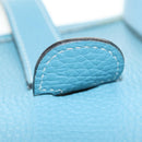 HERMES Evelyn 2GM Bag Taurillon ClemenceLeather Blue Silver Auth fm4915V-12