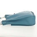HERMES Evelyn 2GM Bag Taurillon ClemenceLeather Blue Silver Auth fm4915V-3