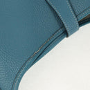 HERMES Evelyn 2GM Bag Taurillon ClemenceLeather Blue Silver Auth fm4915V-7