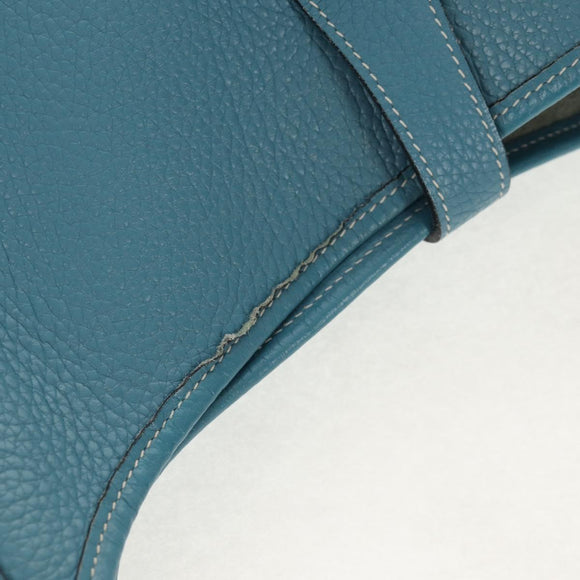 HERMES Evelyn 2GM Bag Taurillon ClemenceLeather Blue Silver Auth fm4915V