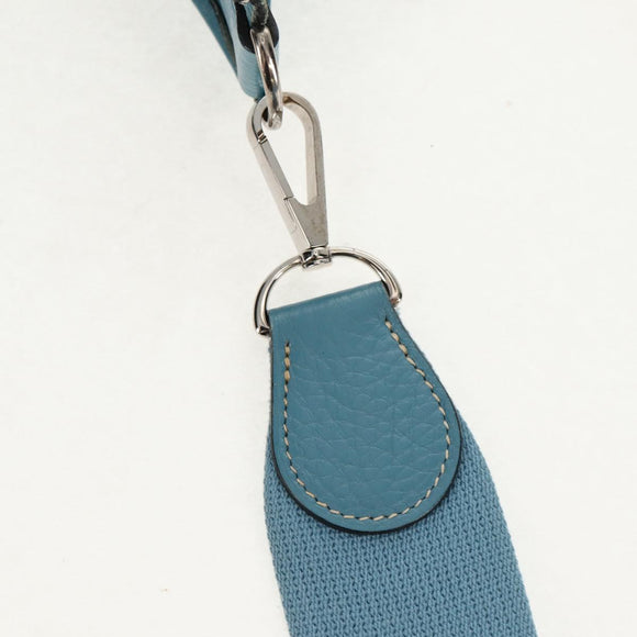 HERMES Evelyn 2GM Bag Taurillon ClemenceLeather Blue Silver Auth fm4915V