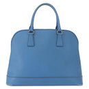 PRADA Hand Bag Safiano leather Blue Gold Auth fm4916-2